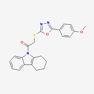 9-({[5-(4-methoxyphenyl)-1,3,4-oxadiazol-2-yl]thio}acetyl)-2,3,4,9-tetrahydro-1H-carbazole