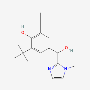 molecular formula C19H28N2O2 B5100983 2,6-di-tert-butyl-4-[hydroxy(1-methyl-1H-imidazol-2-yl)methyl]phenol 