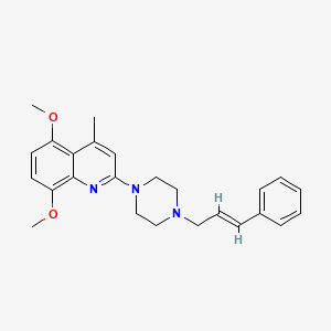 5,8-dimethoxy-4-methyl-2-[4-(3-phenyl-2-propen-1-yl)-1-piperazinyl]quinoline