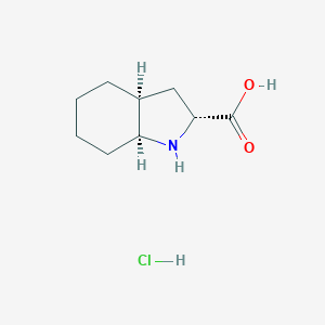 molecular formula C9H16ClNO2 B051010 (2R,3aS,7aS)-八氢-1H-吲哚-2-羧酸盐酸盐 CAS No. 1004292-98-1