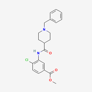 molecular formula C21H23ClN2O3 B5101029 methyl 3-{[(1-benzyl-4-piperidinyl)carbonyl]amino}-4-chlorobenzoate 