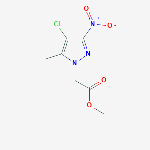 molecular formula C8H10ClN3O4 B510103 Ethyl 2-(4-chloro-5-methyl-3-nitro-1H-pyrazol-1-yl)acetate CAS No. 957298-64-5