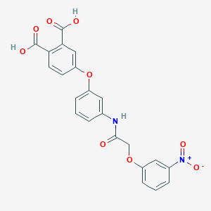 4-(3-{[(3-nitrophenoxy)acetyl]amino}phenoxy)phthalic acid