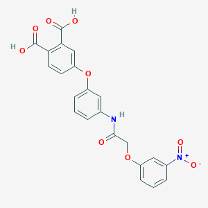 molecular formula C22H16N2O9 B5101043 4-(3-{[(3-nitrophenoxy)acetyl]amino}phenoxy)phthalic acid 