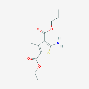 molecular formula C12H17NO4S B510105 2-Ethyl 4-propyl 5-amino-3-methylthiophene-2,4-dicarboxylate CAS No. 438532-50-4