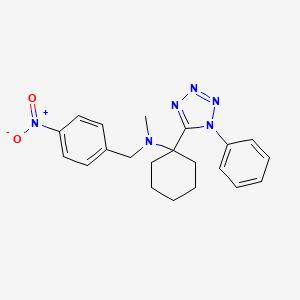 molecular formula C21H24N6O2 B5101053 N-methyl-N-(4-nitrobenzyl)-1-(1-phenyl-1H-tetrazol-5-yl)cyclohexanamine 