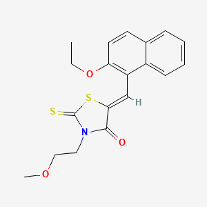 5-[(2-ethoxy-1-naphthyl)methylene]-3-(2-methoxyethyl)-2-thioxo-1,3-thiazolidin-4-one