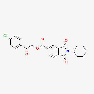 molecular formula C23H20ClNO5 B5101095 2-(4-chlorophenyl)-2-oxoethyl 2-cyclohexyl-1,3-dioxo-5-isoindolinecarboxylate 