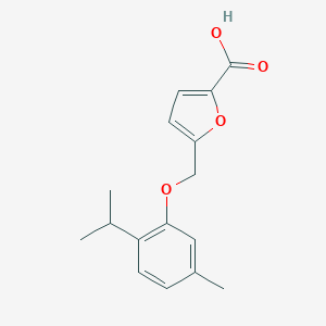 molecular formula C16H18O4 B510110 5-(2-Isopropyl-5-methyl-phenoxymethyl)-furan-2-carboxylic acid CAS No. 364746-27-0