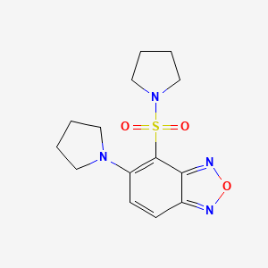 molecular formula C14H18N4O3S B5101114 5-(1-pyrrolidinyl)-4-(1-pyrrolidinylsulfonyl)-2,1,3-benzoxadiazole 