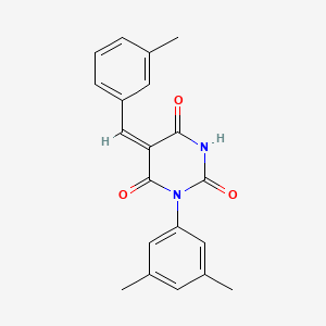 molecular formula C20H18N2O3 B5101132 1-(3,5-dimethylphenyl)-5-(3-methylbenzylidene)-2,4,6(1H,3H,5H)-pyrimidinetrione 