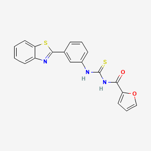 molecular formula C19H13N3O2S2 B5101136 N-({[3-(1,3-benzothiazol-2-yl)phenyl]amino}carbonothioyl)-2-furamide 