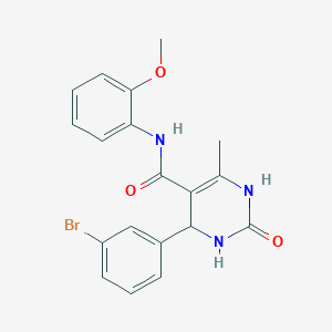 molecular formula C19H18BrN3O3 B5101142 4-(3-bromophenyl)-N-(2-methoxyphenyl)-6-methyl-2-oxo-1,2,3,4-tetrahydro-5-pyrimidinecarboxamide 