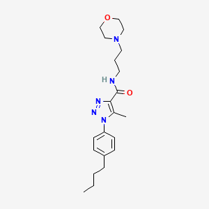 molecular formula C21H31N5O2 B5101145 1-(4-butylphenyl)-5-methyl-N-[3-(4-morpholinyl)propyl]-1H-1,2,3-triazole-4-carboxamide 