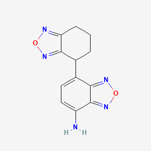 molecular formula C12H11N5O2 B5101148 4',5',6',7'-tetrahydro-4,4'-bi-2,1,3-benzoxadiazol-7-amine 