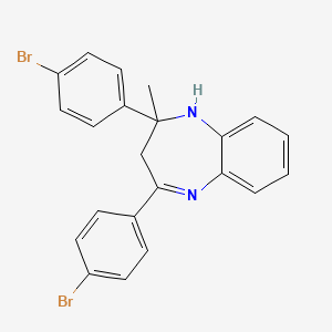 molecular formula C22H18Br2N2 B5101163 2,4-bis(4-bromophenyl)-2-methyl-2,3-dihydro-1H-1,5-benzodiazepine CAS No. 89586-99-2