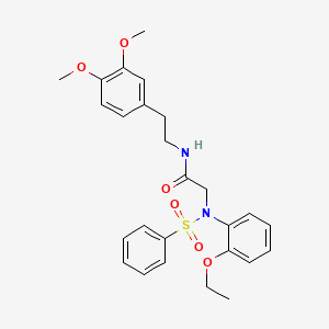 molecular formula C26H30N2O6S B5101168 N~1~-[2-(3,4-dimethoxyphenyl)ethyl]-N~2~-(2-ethoxyphenyl)-N~2~-(phenylsulfonyl)glycinamide 