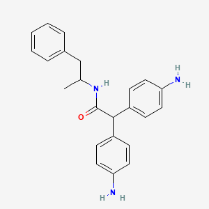 molecular formula C23H25N3O B5101176 2,2-bis(4-aminophenyl)-N-(1-methyl-2-phenylethyl)acetamide 