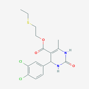 2-(ethylthio)ethyl 4-(3,4-dichlorophenyl)-6-methyl-2-oxo-1,2,3,4-tetrahydro-5-pyrimidinecarboxylate