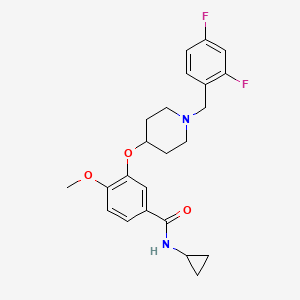 molecular formula C23H26F2N2O3 B5101205 N-cyclopropyl-3-{[1-(2,4-difluorobenzyl)-4-piperidinyl]oxy}-4-methoxybenzamide 