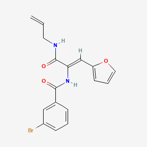 molecular formula C17H15BrN2O3 B5101241 N-[1-[(allylamino)carbonyl]-2-(2-furyl)vinyl]-3-bromobenzamide 