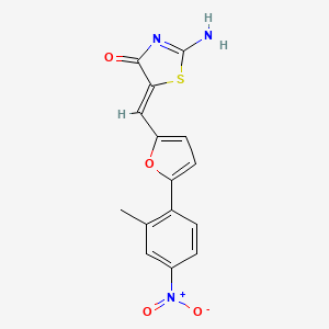 molecular formula C15H11N3O4S B5101244 2-imino-5-{[5-(2-methyl-4-nitrophenyl)-2-furyl]methylene}-1,3-thiazolidin-4-one 