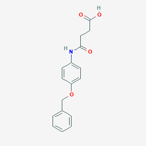 molecular formula C17H17NO4 B510126 4-Oxo-4-(4-phenylmethoxyanilino)butanoic acid CAS No. 119461-16-4