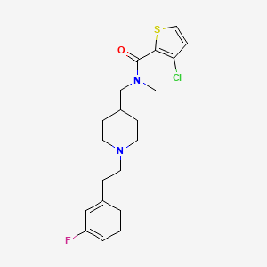 3-chloro-N-({1-[2-(3-fluorophenyl)ethyl]-4-piperidinyl}methyl)-N-methyl-2-thiophenecarboxamide