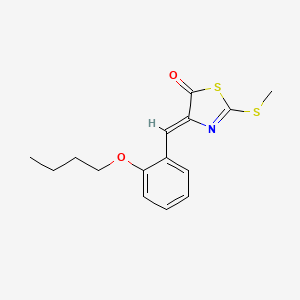 molecular formula C15H17NO2S2 B5101266 4-(2-butoxybenzylidene)-2-(methylthio)-1,3-thiazol-5(4H)-one 