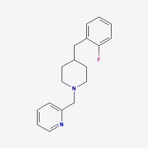 molecular formula C18H21FN2 B5101276 2-{[4-(2-fluorobenzyl)-1-piperidinyl]methyl}pyridine trifluoroacetate 