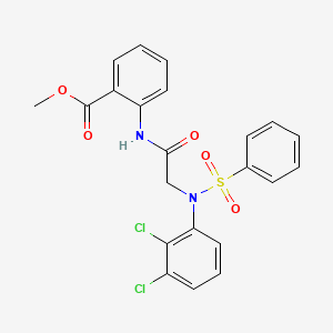 molecular formula C22H18Cl2N2O5S B5101281 methyl 2-{[N-(2,3-dichlorophenyl)-N-(phenylsulfonyl)glycyl]amino}benzoate 