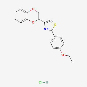 molecular formula C19H18ClNO3S B5101288 4-(2,3-dihydro-1,4-benzodioxin-2-yl)-2-(4-ethoxyphenyl)-1,3-thiazole hydrochloride 