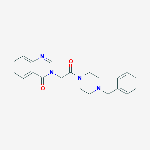molecular formula C21H22N4O2 B510131 3-[2-(4-benzyl-1-piperazinyl)-2-oxoethyl]-4(3H)-quinazolinone CAS No. 433318-11-7