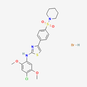 N-(4-chloro-2,5-dimethoxyphenyl)-4-[4-(1-piperidinylsulfonyl)phenyl]-1,3-thiazol-2-amine hydrobromide