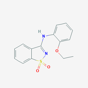molecular formula C15H14N2O3S B510132 N-(2-ethoxyphenyl)-1,2-benzothiazol-3-amine 1,1-dioxide CAS No. 108013-68-9
