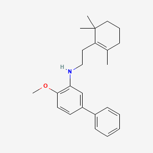 molecular formula C24H31NO B5101341 (4-methoxy-3-biphenylyl)[2-(2,6,6-trimethyl-1-cyclohexen-1-yl)ethyl]amine 