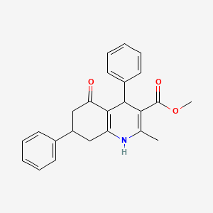 molecular formula C24H23NO3 B5101343 methyl 2-methyl-5-oxo-4,7-diphenyl-1,4,5,6,7,8-hexahydro-3-quinolinecarboxylate 