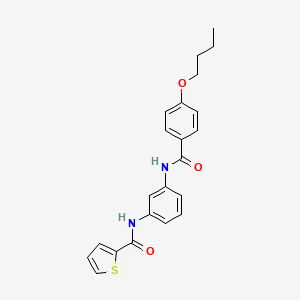 molecular formula C22H22N2O3S B5101354 N-{3-[(4-butoxybenzoyl)amino]phenyl}-2-thiophenecarboxamide 
