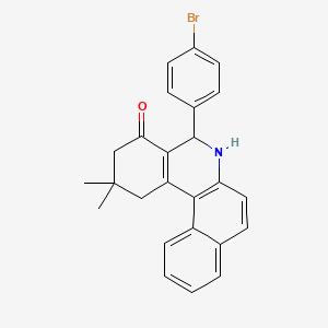 molecular formula C25H22BrNO B5101357 5-(4-bromophenyl)-2,2-dimethyl-2,3,5,6-tetrahydrobenzo[a]phenanthridin-4(1H)-one 