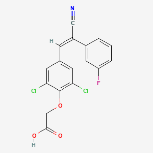 {2,6-dichloro-4-[2-cyano-2-(3-fluorophenyl)vinyl]phenoxy}acetic acid