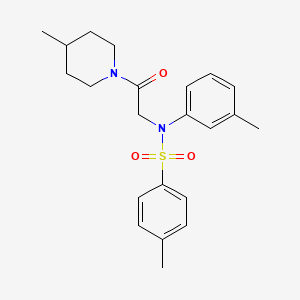 4-methyl-N-(3-methylphenyl)-N-[2-(4-methyl-1-piperidinyl)-2-oxoethyl]benzenesulfonamide