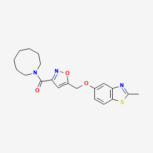 molecular formula C20H23N3O3S B5101410 5-{[3-(1-azocanylcarbonyl)-5-isoxazolyl]methoxy}-2-methyl-1,3-benzothiazole 