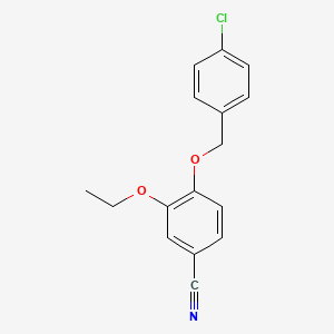 molecular formula C16H14ClNO2 B5101413 4-[(4-chlorobenzyl)oxy]-3-ethoxybenzonitrile 