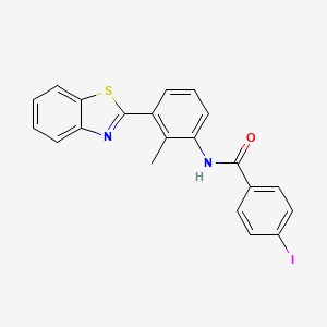 molecular formula C21H15IN2OS B5101414 N-[3-(1,3-benzothiazol-2-yl)-2-methylphenyl]-4-iodobenzamide 