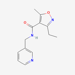 molecular formula C13H15N3O2 B5101420 3-ethyl-5-methyl-N-(3-pyridinylmethyl)-4-isoxazolecarboxamide 