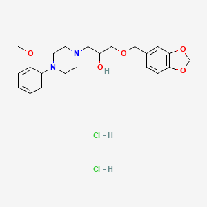 molecular formula C22H30Cl2N2O5 B5101440 1-(1,3-benzodioxol-5-ylmethoxy)-3-[4-(2-methoxyphenyl)-1-piperazinyl]-2-propanol dihydrochloride 
