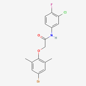 2-(4-bromo-2,6-dimethylphenoxy)-N-(3-chloro-4-fluorophenyl)acetamide