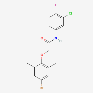 molecular formula C16H14BrClFNO2 B5101459 2-(4-bromo-2,6-dimethylphenoxy)-N-(3-chloro-4-fluorophenyl)acetamide 