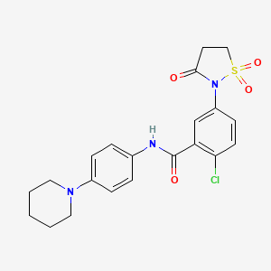 2-chloro-5-(1,1-dioxido-3-oxo-2-isothiazolidinyl)-N-[4-(1-piperidinyl)phenyl]benzamide