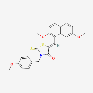 molecular formula C24H21NO4S2 B5101467 5-[(2,7-dimethoxy-1-naphthyl)methylene]-3-(4-methoxybenzyl)-2-thioxo-1,3-thiazolidin-4-one 